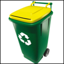 Bac dédié à la collecte sélective des déchets d'emballages